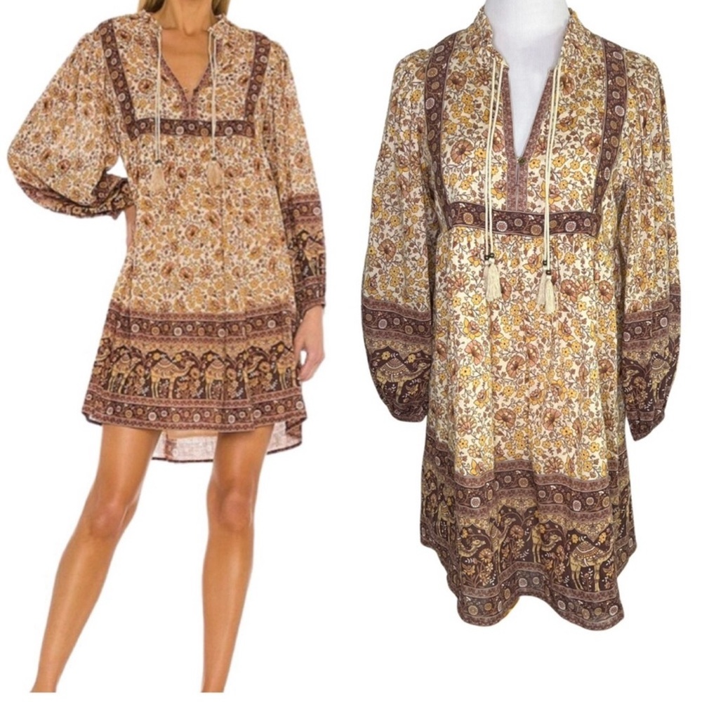 Spell & The Gypsy Collective - Bohemian Floral Long Sleeve Dress - Small